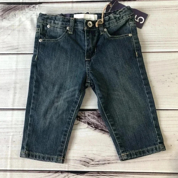 PD & C Blue Denim Girls Long Bermuda Shorts Size 5 - Picture 1 of 8